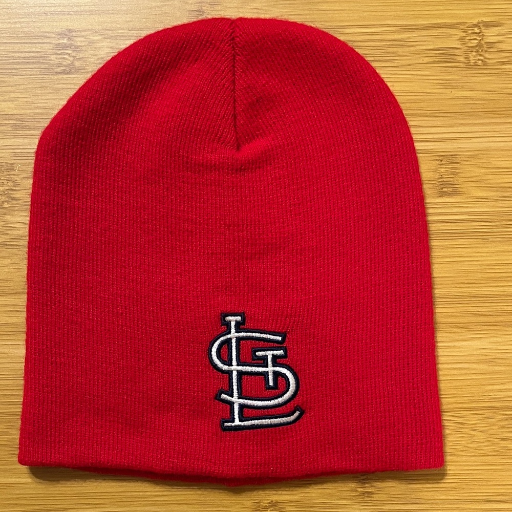 St Louis Red Beanie with St Louis Logo